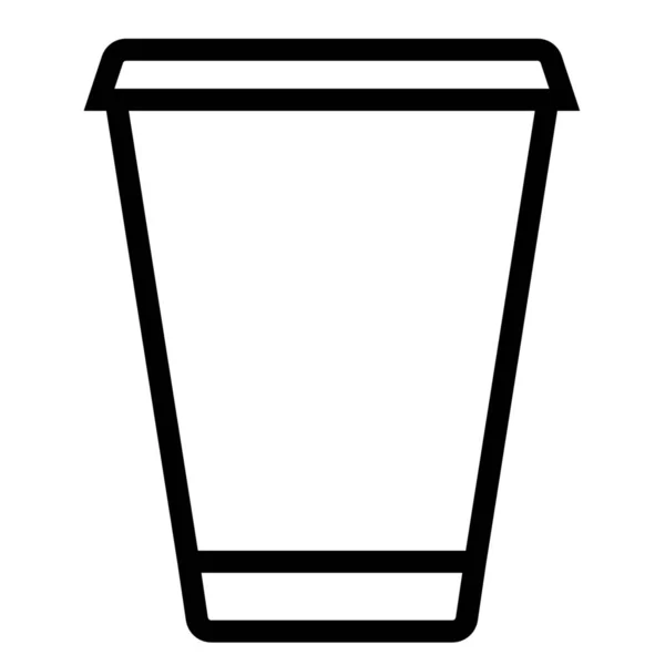 Koffie Nemen Pictogram Outline Stijl — Stockvector