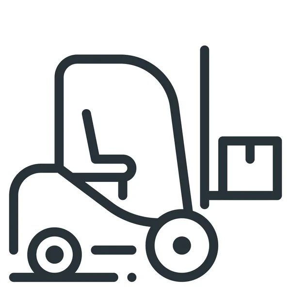 Taslak Biçiminde Forklift Lojistik Simgesi — Stok Vektör