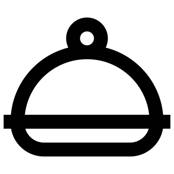 Cloche Cover Food Icon Outline Style — стоковый вектор