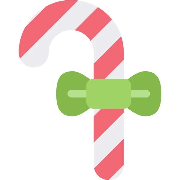 Bow Candy Cane Icon Other Holidays Category — Stock Vector