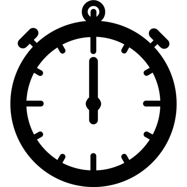 Stop Timer Time Icon Συμπαγές Στυλ — Διανυσματικό Αρχείο