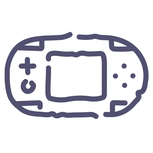 Icône Console Jeux Playstation Dans Style Outline — Image vectorielle