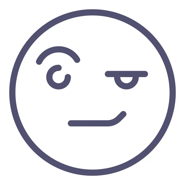 Emoji Preguntándose Estás Seguro Icono Estilo Esquema — Vector de stock