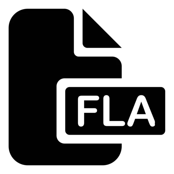 File Fla Icono Sólido Estilo Sólido — Vector de stock