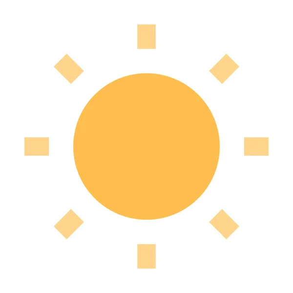 Helios Sun Flaches Symbol Flachen Stil — Stockvektor