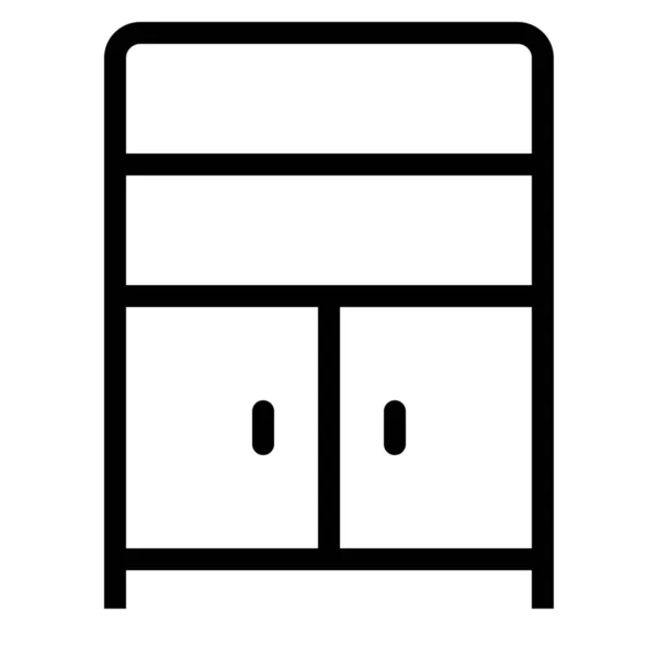 Interior Wardrobe Outline Icon Outline Style — Stockvector