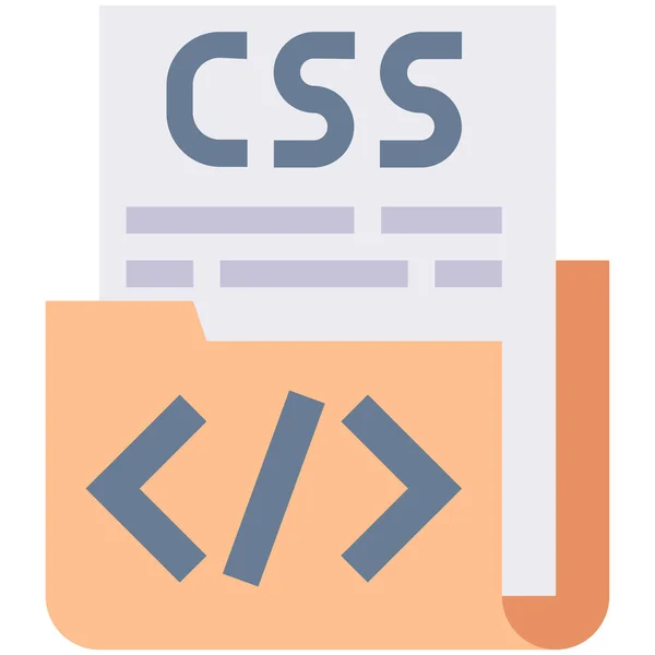 Kodowanie Ikony Dokumentu Css Kategorii Tworzenie Projektowanie Stron Internetowych — Wektor stockowy