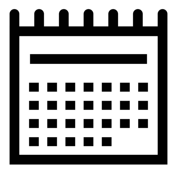 Calendario Contorno Icona Mista Stile Contorno — Vettoriale Stock