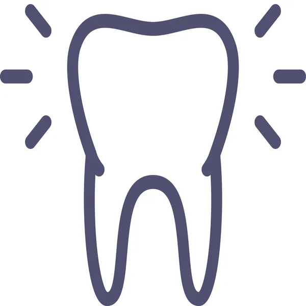 Medicina Dor Dentes Ícone Estilo Esboço —  Vetores de Stock