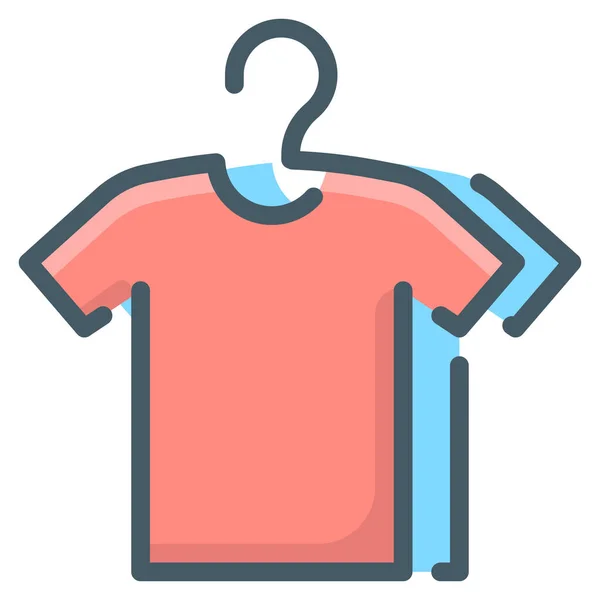 Oblečení Trička Věci Ikona — Stockový vektor