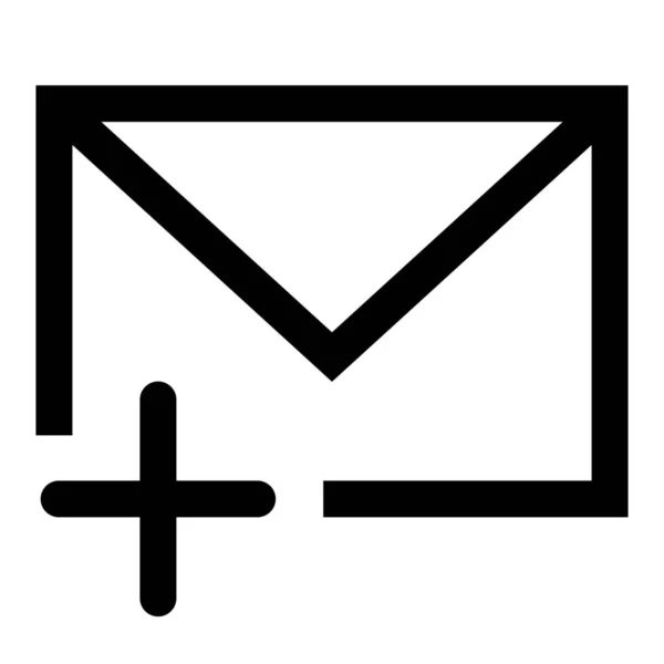 Mail Δημιουργούν Εικονίδιο Περίγραμμα Στυλ Περίγραμμα — Διανυσματικό Αρχείο