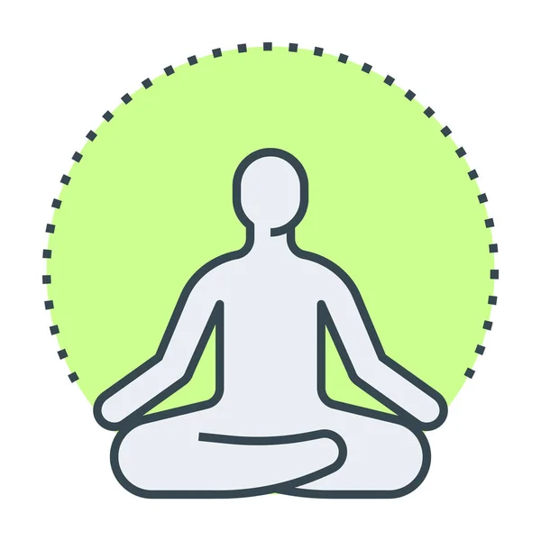 Yoga Meditation Lotus Icon Στην Κατηγορία Coronavirus Covid — Διανυσματικό Αρχείο