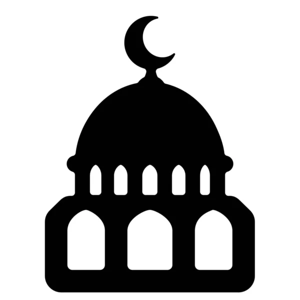 Mesquita Religião Ícone Sólido Estilo Sólido — Vetor de Stock