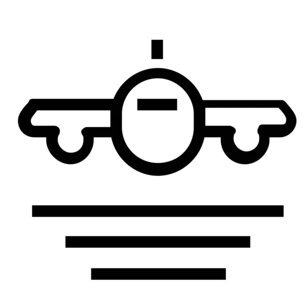 Icône Transport Avion Dans Style Outline — Image vectorielle