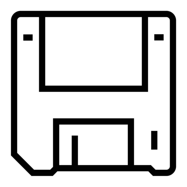 Diskette Guardar Enregistrer Icône Dans Style Outline — Image vectorielle