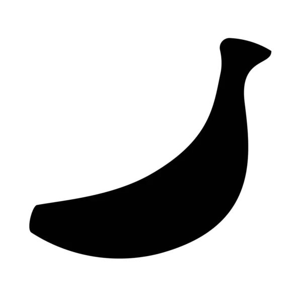 Banan Banan Banan Solid Ikon Solid Stil — Stock vektor