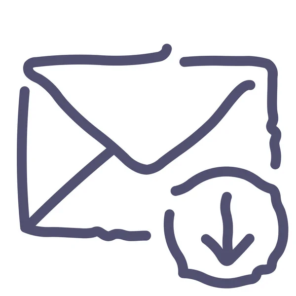 Descargar Icono Mensaje Correo Estilo Esquema — Vector de stock