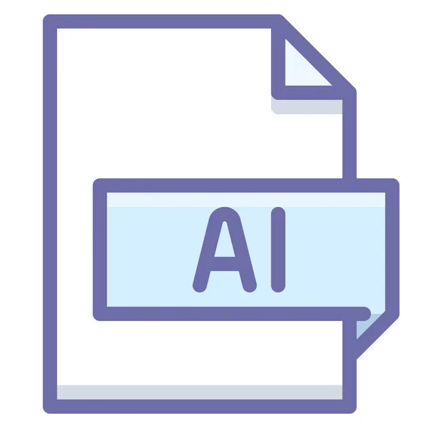 Icono Ilustrador Archivos Adobe Categoría Archivos Carpetas — Archivo Imágenes Vectoriales