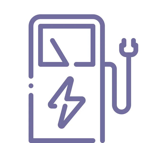 Opladen Elektrische Voeding Pictogram Contouren Stijl — Stockvector