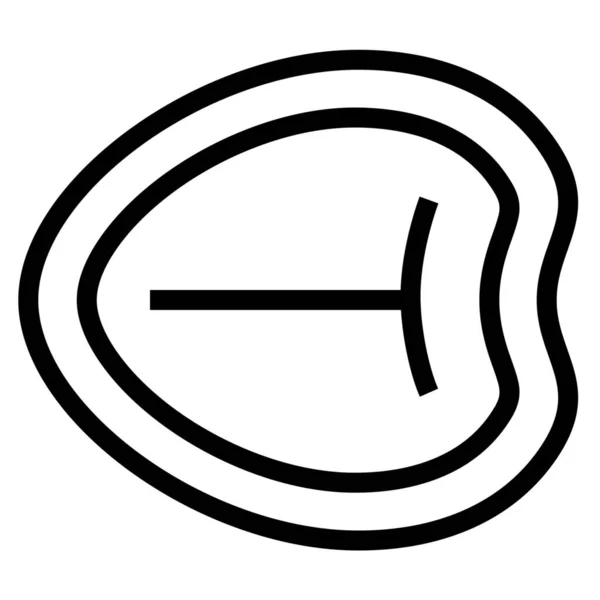 Иконка Контура Стейка Bone Стиле Абрис — стоковый вектор