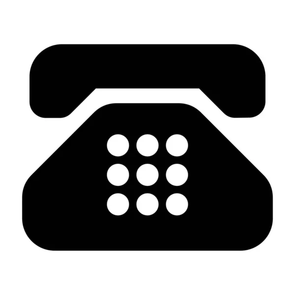 Phone Telephone Solid Icon Solid Style — Stock Vector