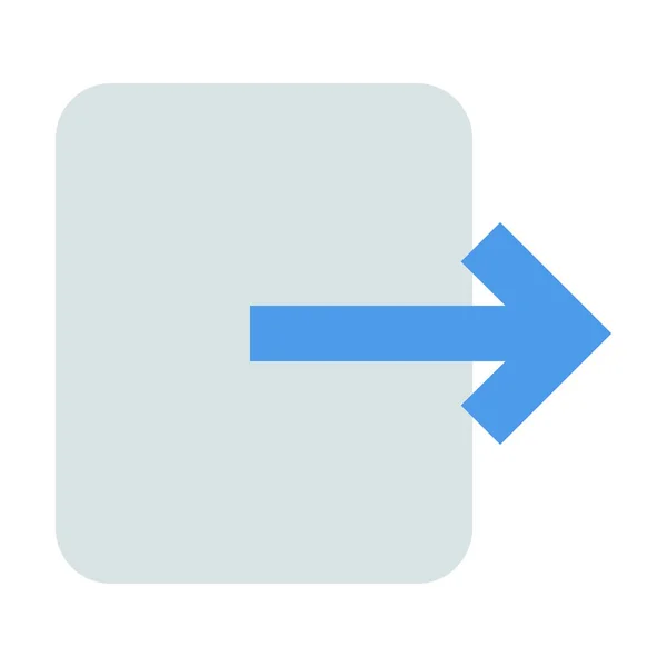 Arrow Exit Icon Flat Style — Stock Vector
