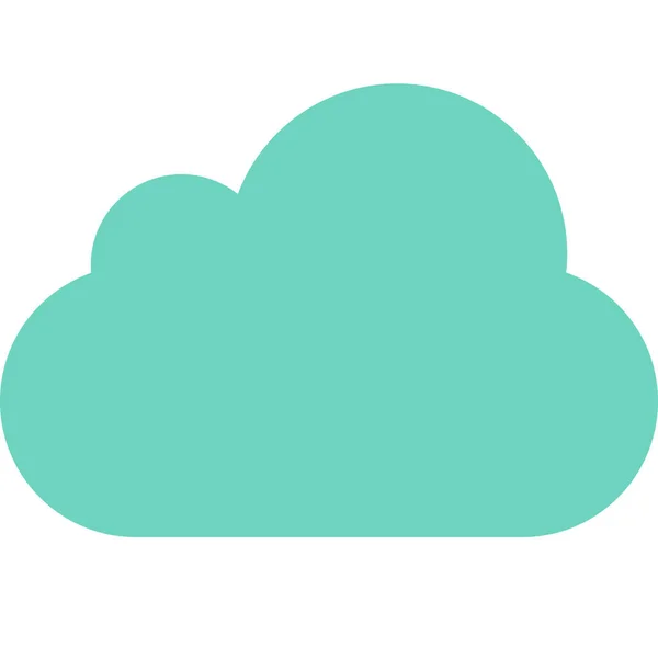 Cloud Wetter Speicher Symbol Flachen Stil — Stockvektor