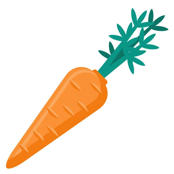 Comida Zanahoria Icono Vegetal Estilo Plano — Archivo Imágenes Vectoriales