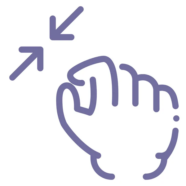 Gesture Hand Squeeze Icon Touch Hand Gestures Category — Stock Vector