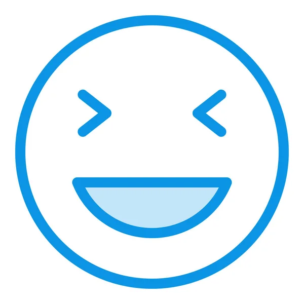 Emoji Sorrindo Ícone Estilo Esboço Preenchido — Vetor de Stock