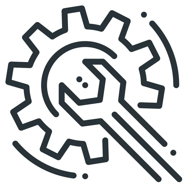 Cogwheel Installeren Revisie Icoon — Stockvector