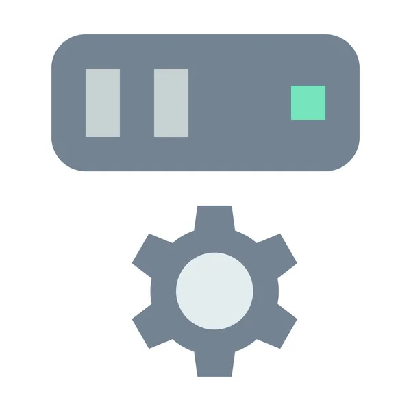 Options Server Icono Plano Estilo Plano — Vector de stock