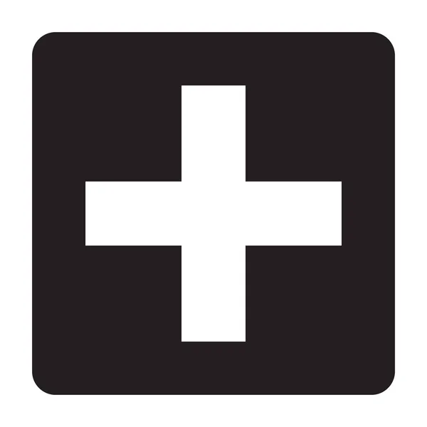 Aid First Pharmacy Icon Solid Style — 图库矢量图片