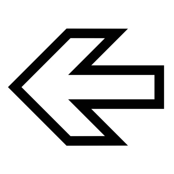Pfeil Links Umreißendes Symbol Umrissstil — Stockvektor