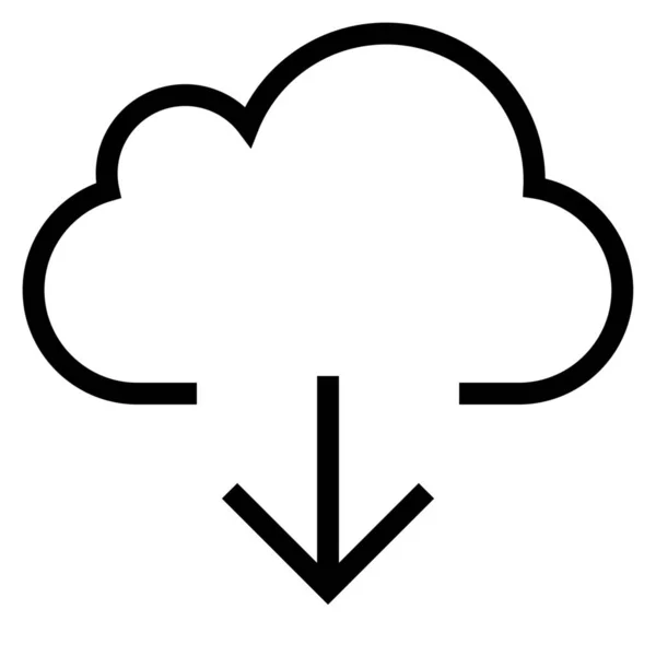 Cloud Outline Symbol Outline Stil Herunterladen — Stockvektor