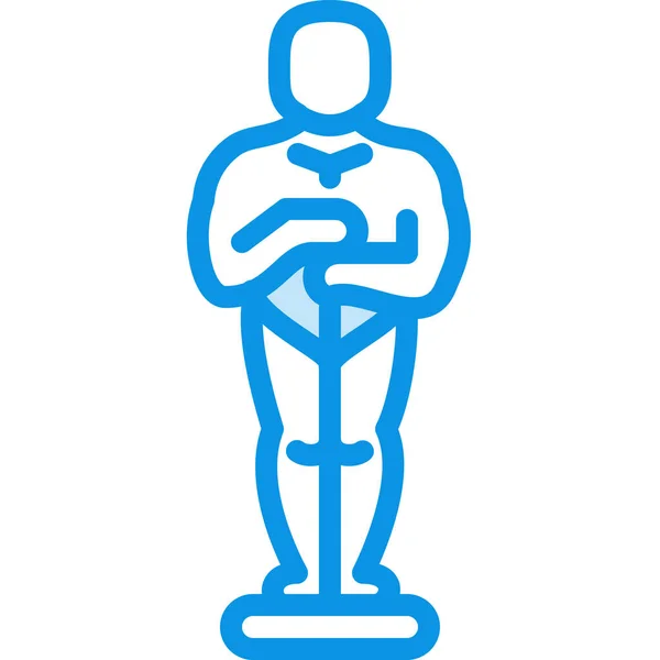 Award Cinema Oscar Icon Outline Style — Stock Vector