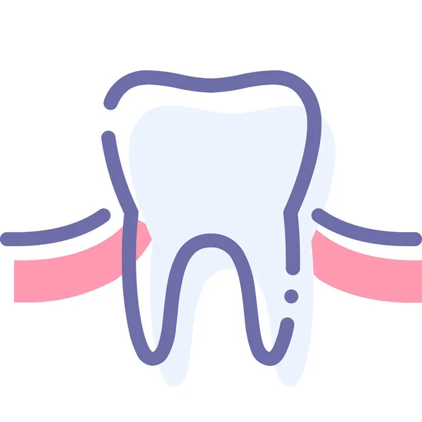 Gomme Médecine Dents Icône Dans Hôpitaux Catégorie Soins Santé — Image vectorielle