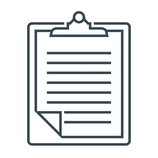 Clipboard Document Paper Icon Outline Style — 스톡 벡터