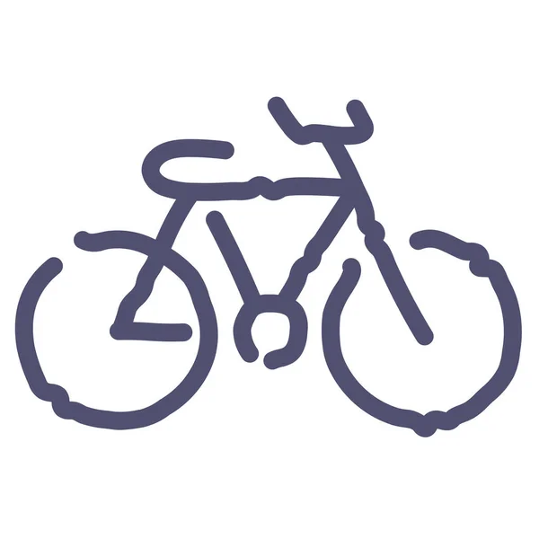 Ποδήλατο Εικονίδιο Του Αθλητισμού Μεταφορών Στυλ Περίγραμμα — Διανυσματικό Αρχείο
