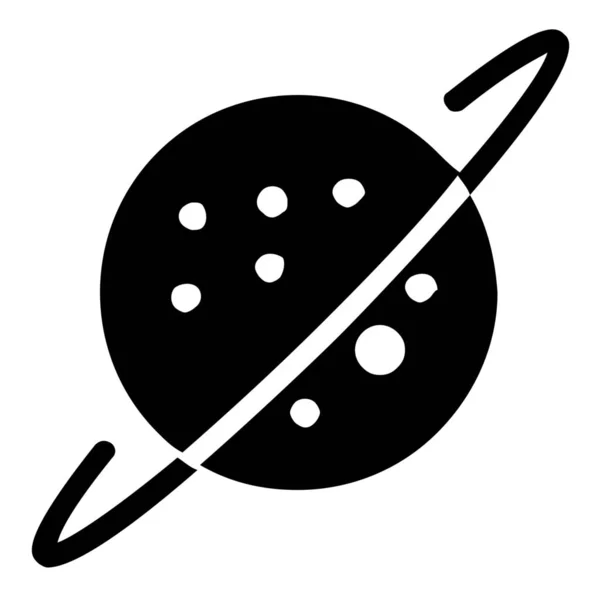 Astrologie Astronomie Planète Icône Style Solide — Image vectorielle