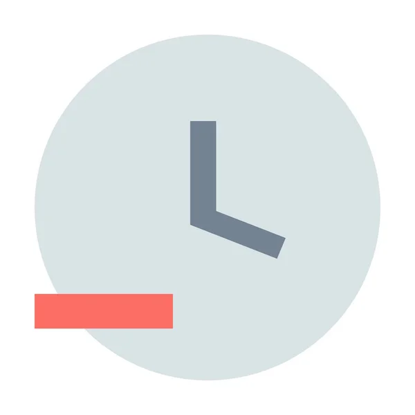 Reloj Claro Icono Del Reloj Estilo Plano — Vector de stock