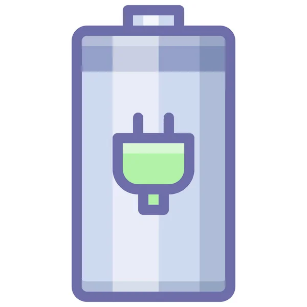 Battery Charge Electric Icon Filled Outline Style — Stock Vector