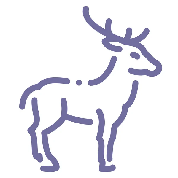 鹿エルク自然 アウトドア アドベンチャーカテゴリのアイコン — ストックベクタ