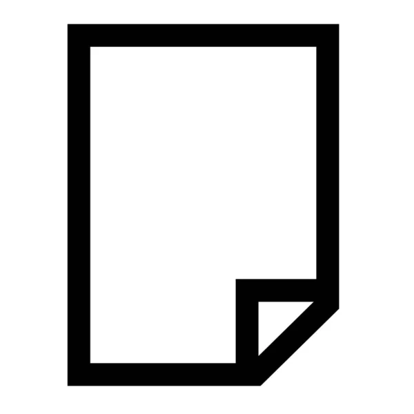 Icône Contour Fichier Document Dans Style Contour — Image vectorielle