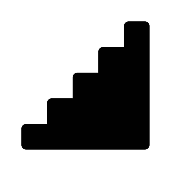 Kariyer Merdiveni Katı Stil Simgesi — Stok Vektör
