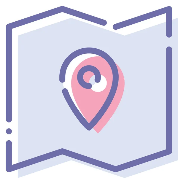 Coordine Icono Del Mapa Ubicación Categoría Mapas Navegación — Vector de stock