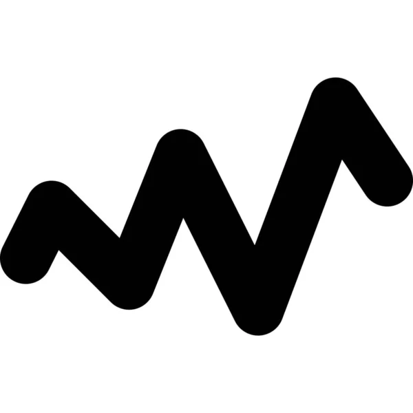 Icono Gráfico Análisis Actividad Estilo Sólido — Vector de stock