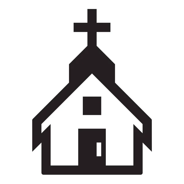 Bâtiment Église Icône Solide Dans Style Solide — Image vectorielle