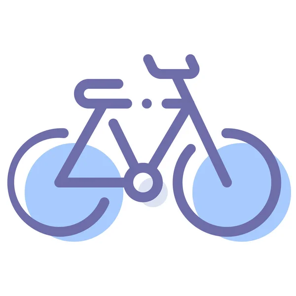 Icône Transport Sportif Vélo Dans Style Contour Rempli — Image vectorielle
