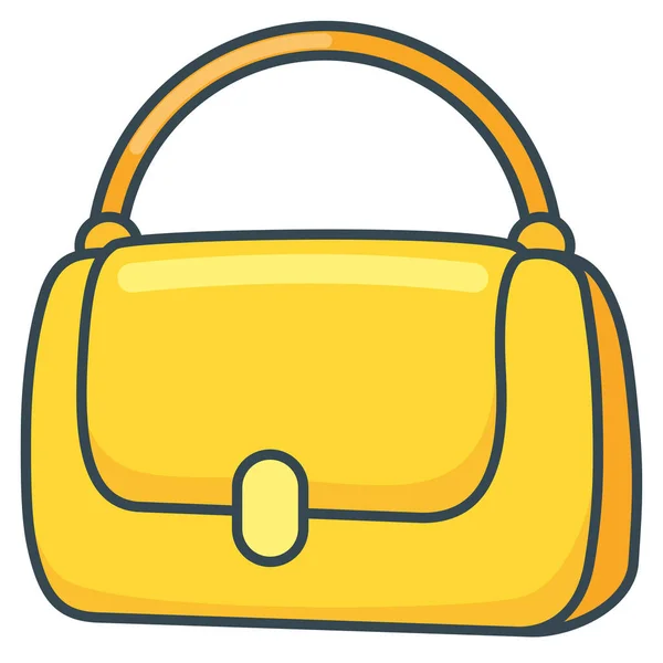 Accesorio Bolsa Icono Moda Estilo Contorno Lleno — Vector de stock